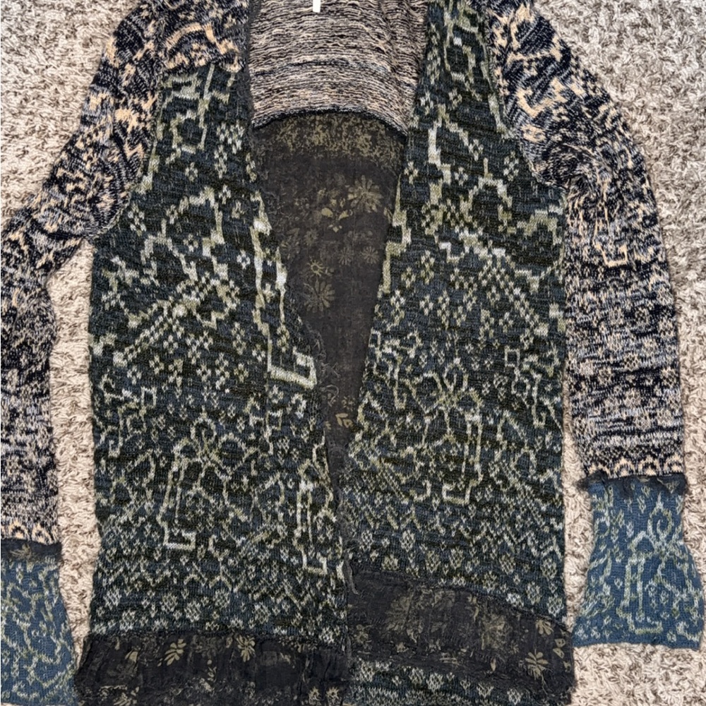 Free People Patterned Cardigan